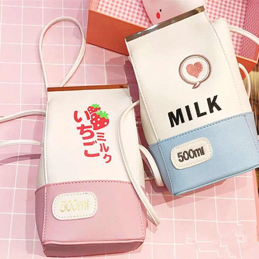 Accessories Kawaii Shop | Kawaii Japanese Milk Shoulder Bag