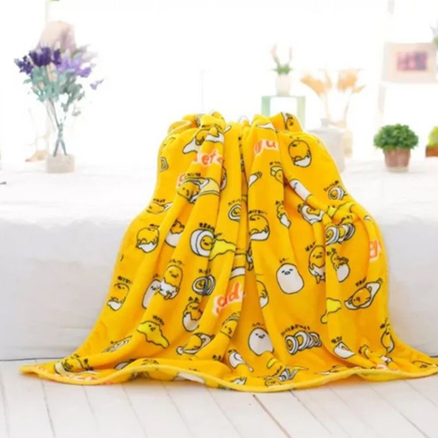 Home & Gadgets Kawaii Shop | Japanese Gudetama Lazy Egg Soft Pillowcase And Blanket