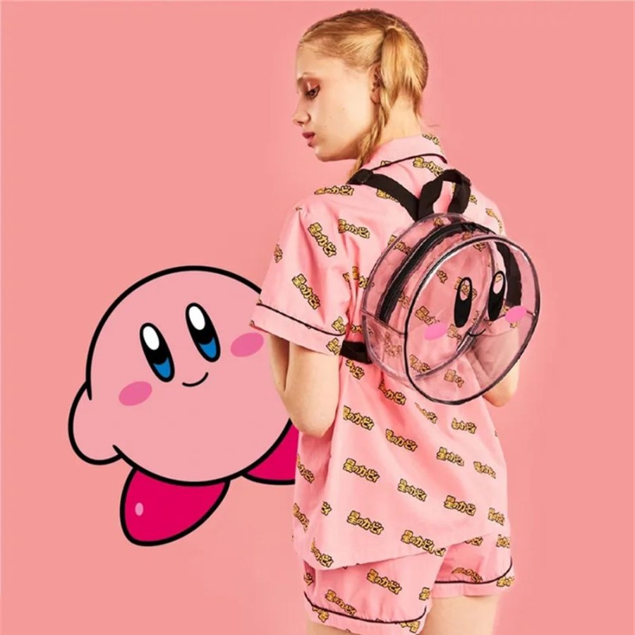 Accessories Kawaii Shop | Kawaii Kirby Round Transparent Backpack