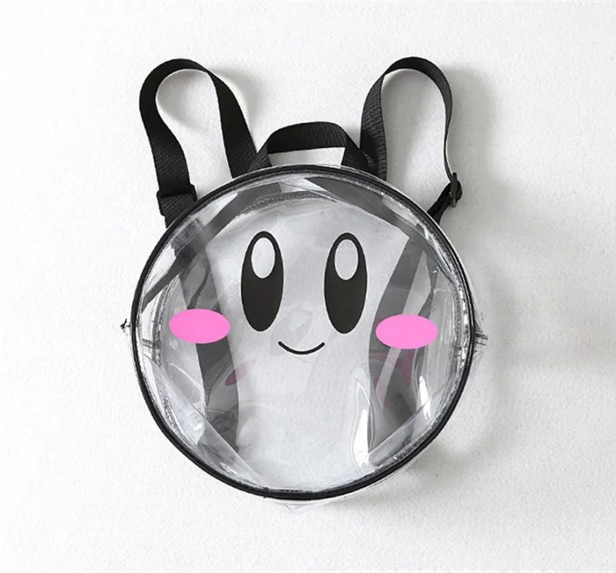 Accessories Kawaii Shop | Kawaii Kirby Round Transparent Backpack