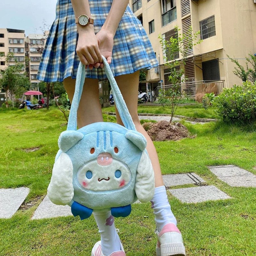 Accessories Kawaii Shop | Cute Cinnamoroll Plush Purse And Shoulder Bag