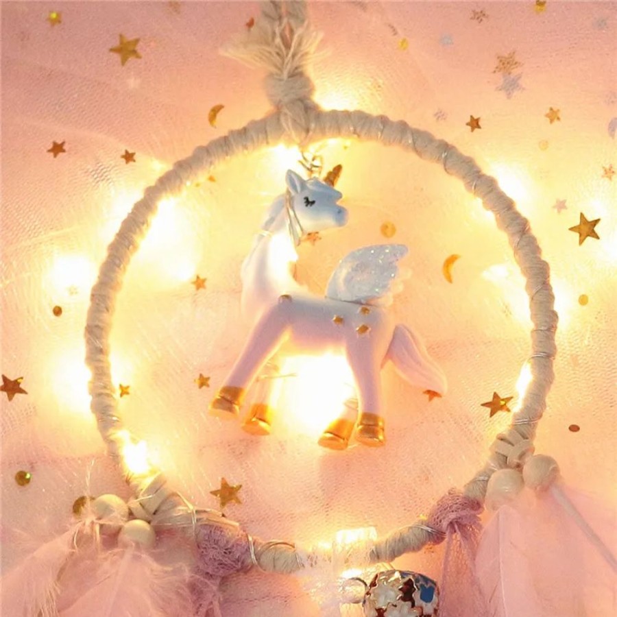 Accessories Kawaii Shop | Lighting Pastel Unicorn Dreamcatcher