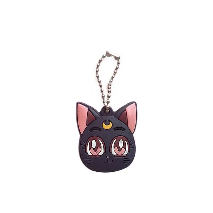 Accessories Kawaii Shop | Cute Sailor Moon Luna Cat Keychain Charm