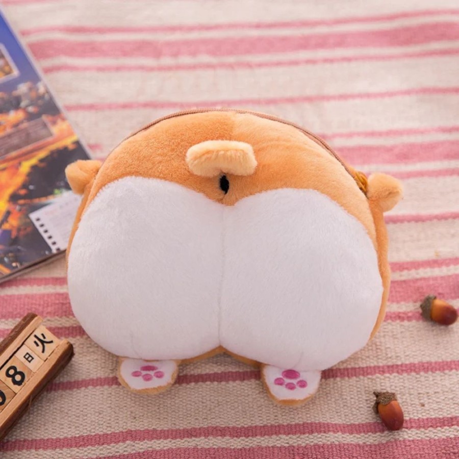 Accessories Kawaii Shop | Kawaii Corgi Bottom Coin Bag Plush