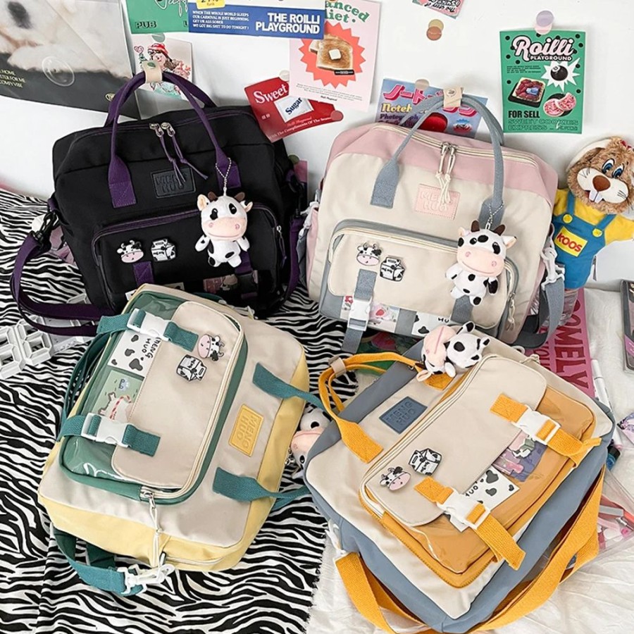 Accessories Kawaii Shop | Kawaii Cow School Girl Backpack