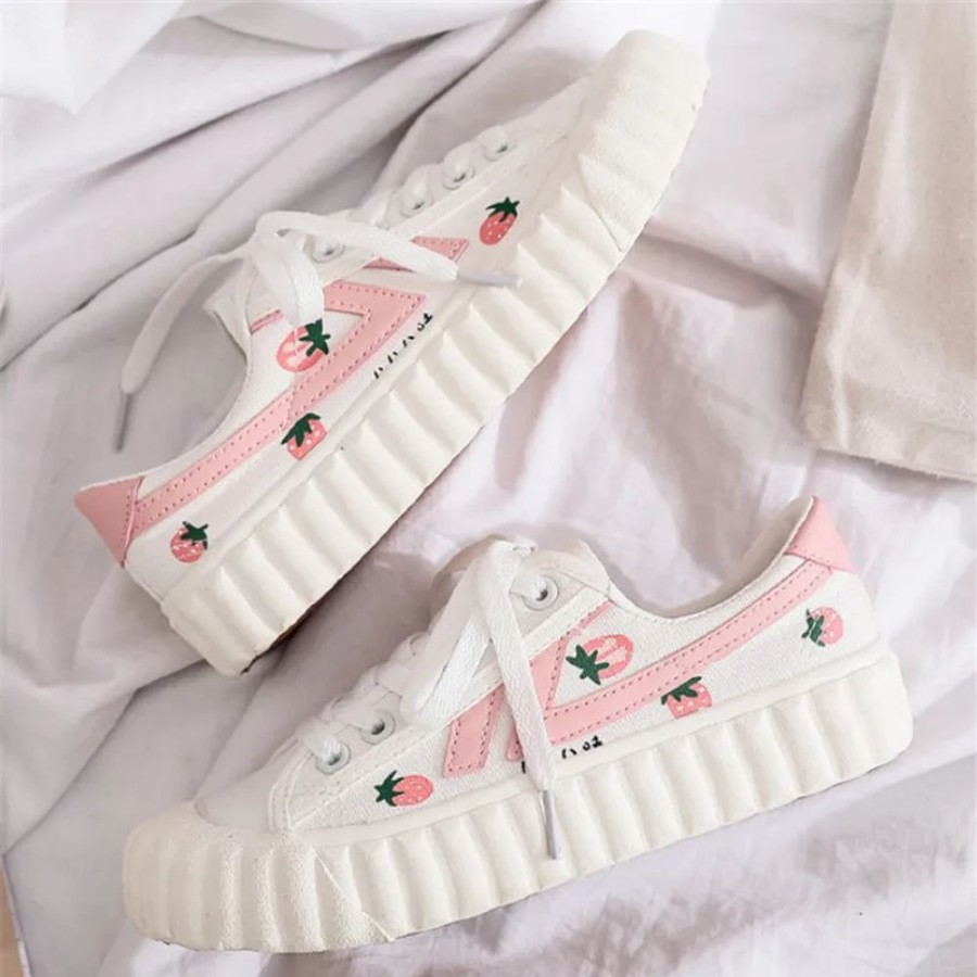 Fashion Kawaii Shop Shoes & Boots | Kawaii Strawberry Trainers