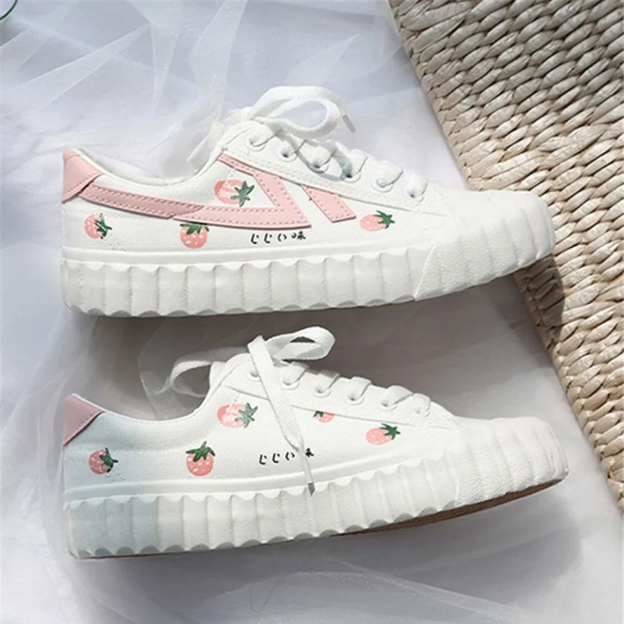 Fashion Kawaii Shop Shoes & Boots | Kawaii Strawberry Trainers