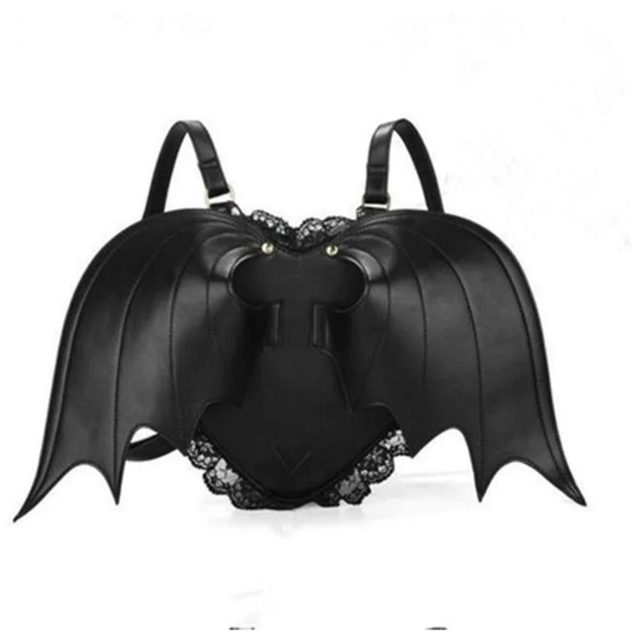 Accessories Kawaii Shop | Kawaii Goth Bat Wings Backpack