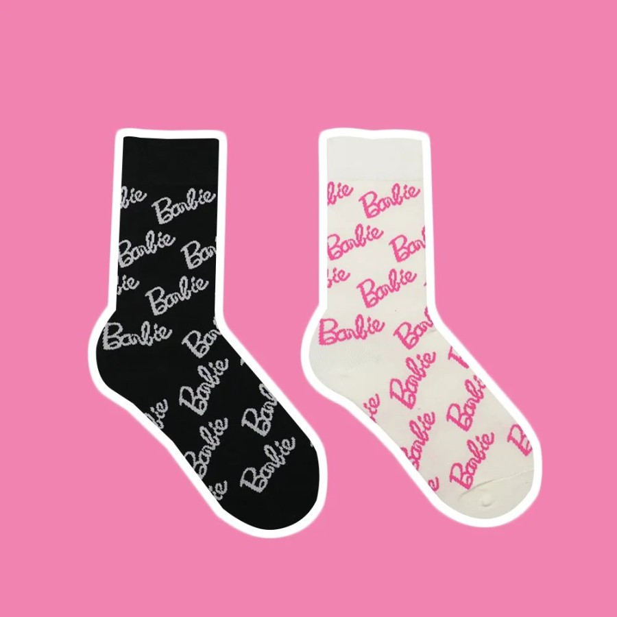 Fashion Kawaii Shop Socks & Stockings | Kawaii Barbie Trendy Pink Letter Socks