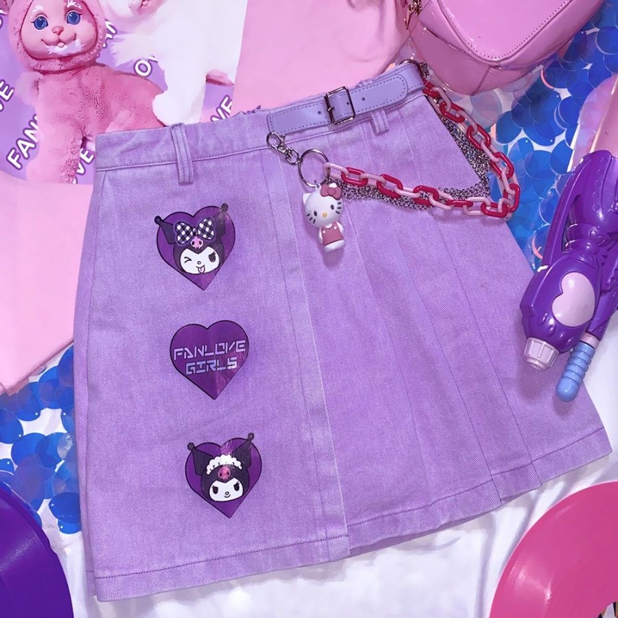 Fashion Kawaii Shop Skirts | Kawaii Anrio Kuro I Kirt Purple