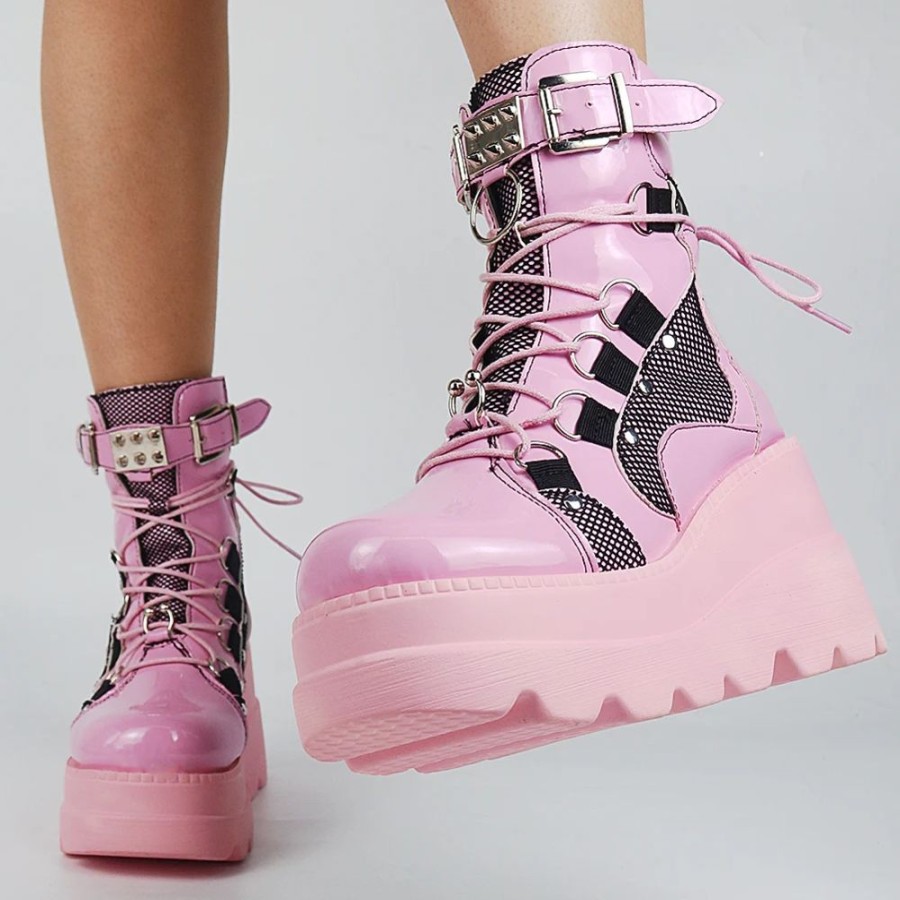 Fashion Kawaii Shop Shoes & Boots | Cute Punk High Wedges Heels Platform Boots