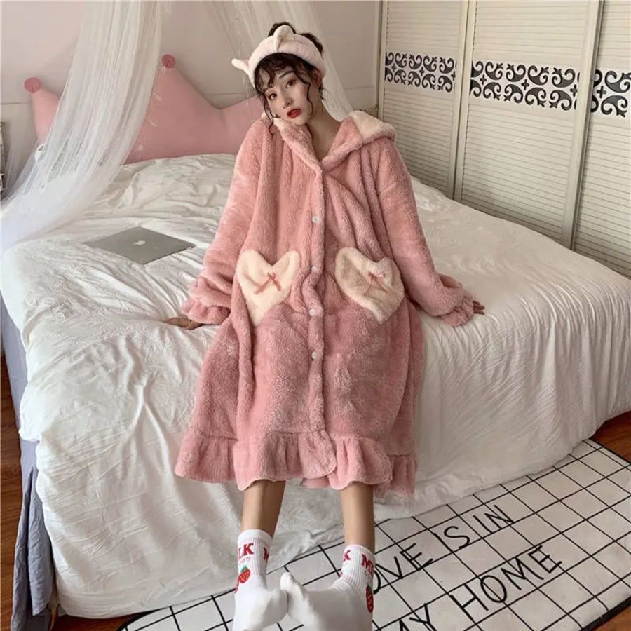 Fashion Kawaii Shop Coats & Jackets | Kawaii Rabbit Night Robe