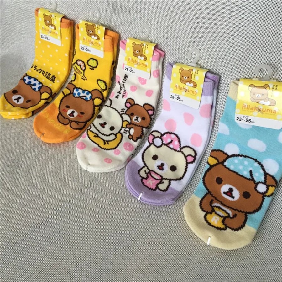 Fashion Kawaii Shop Socks & Stockings | Kawaii Rilakkuma Short Socks