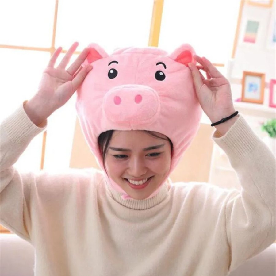 Accessories Kawaii Shop | Pink Pig Funny Hat