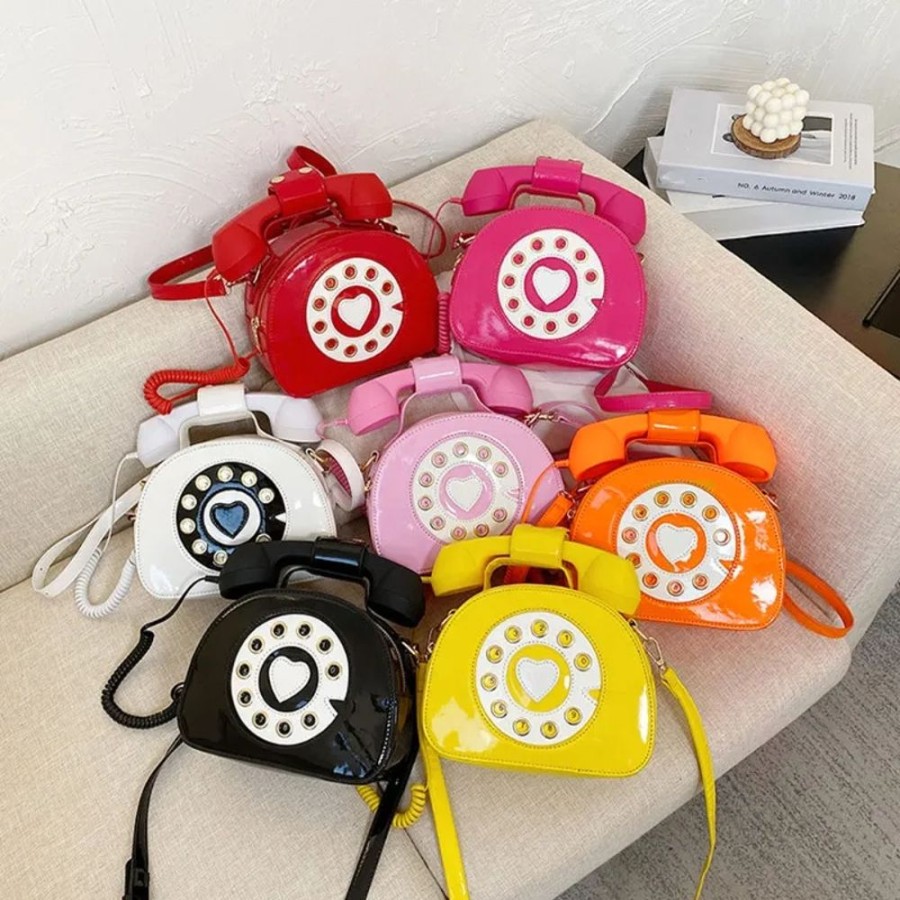 Accessories Kawaii Shop | Old Telephone Leather Bag