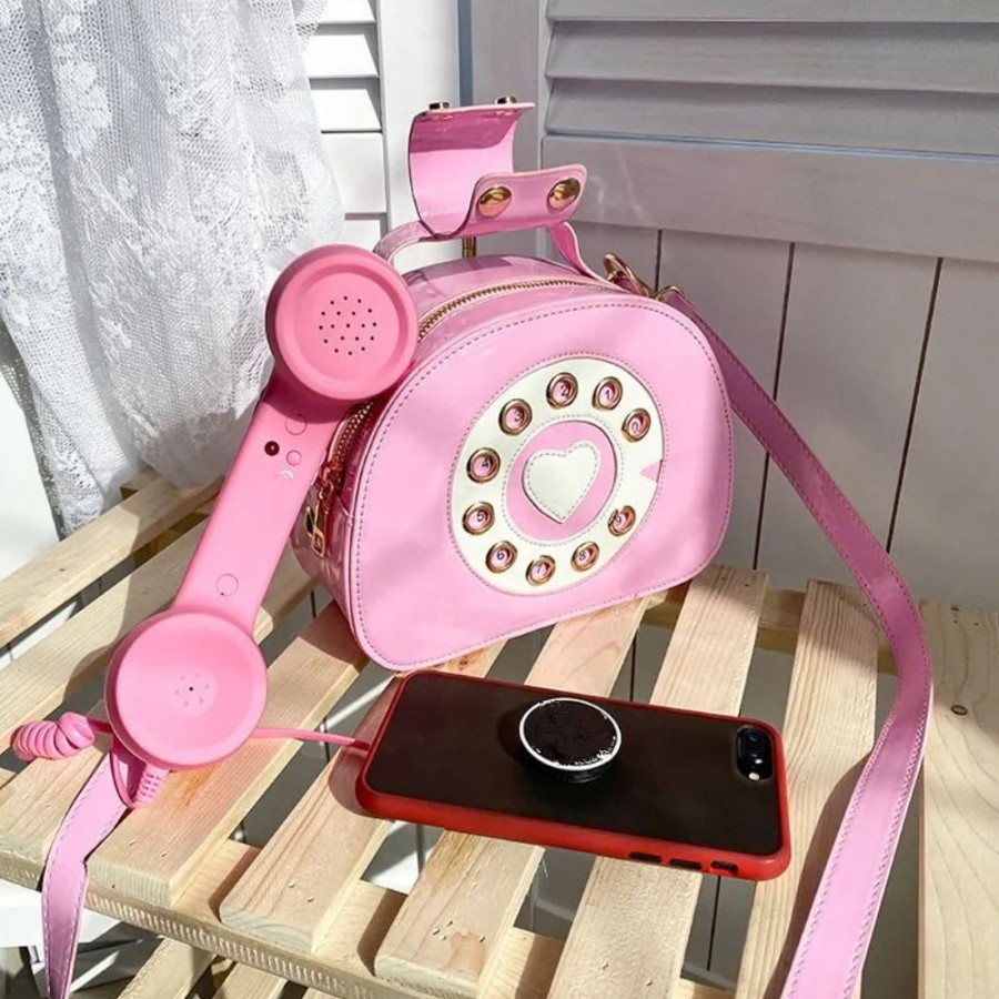 Accessories Kawaii Shop | Old Telephone Leather Bag