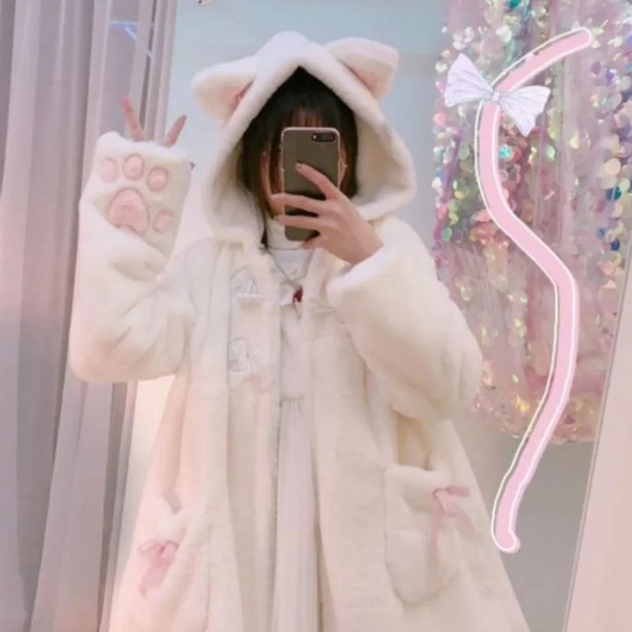 Fashion Kawaii Shop Coats & Jackets | Japanese Lolita Kitty Paw Coat