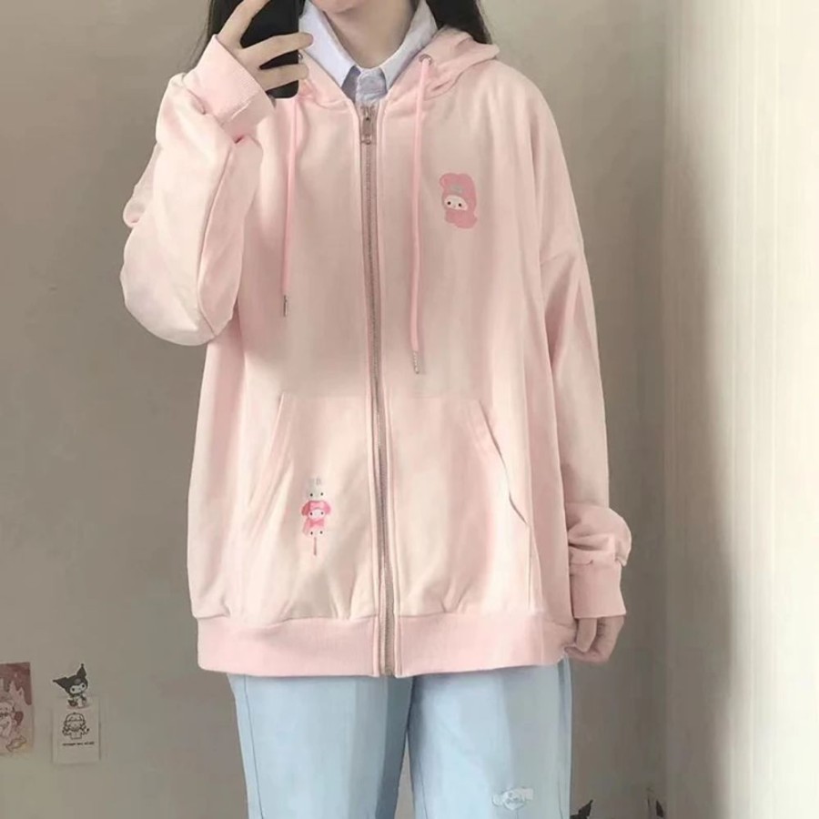 Fashion Kawaii Shop Sweaters & Hoodies | Kawaii Ani E Cardigan Hoodie