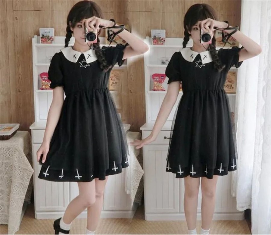 Fashion Kawaii Shop Dresses | Harajuku Gothic O Ita Cro Dre