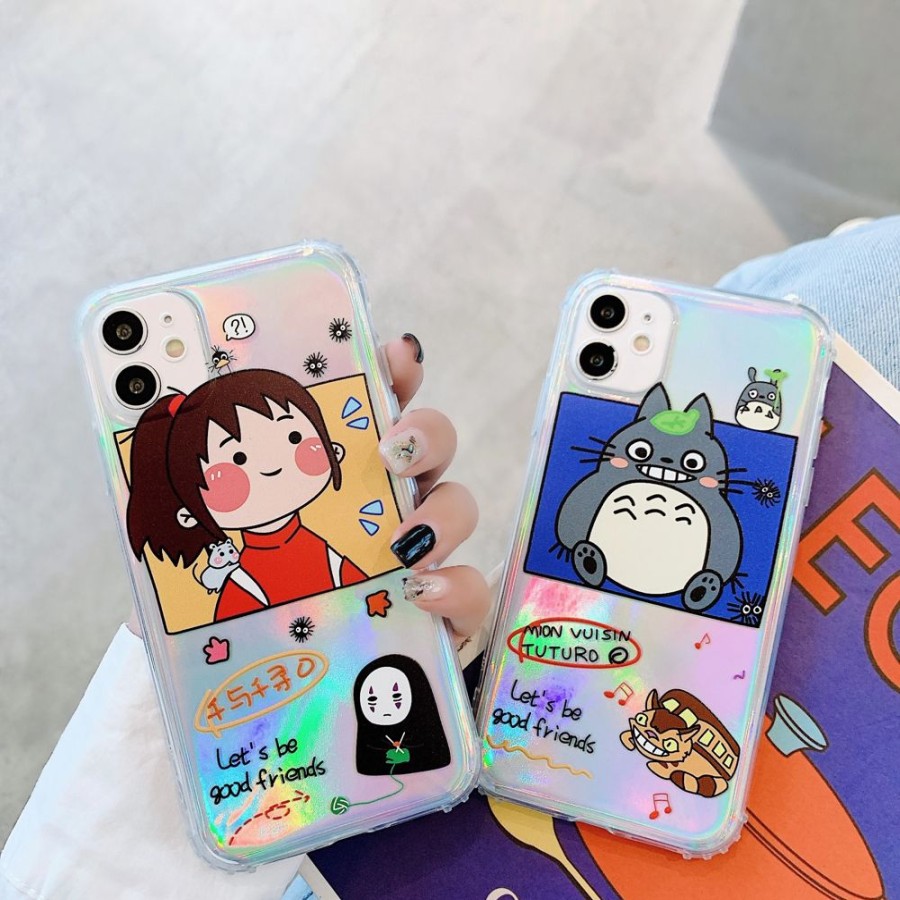 Home & Gadgets Kawaii Shop | Kawaii Totoro Spirited Away Ghibli Miyazaki Hologram Iphone Case