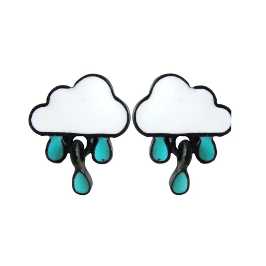 Accessories Kawaii Shop | Kawaii Rainy Cloud Earrings