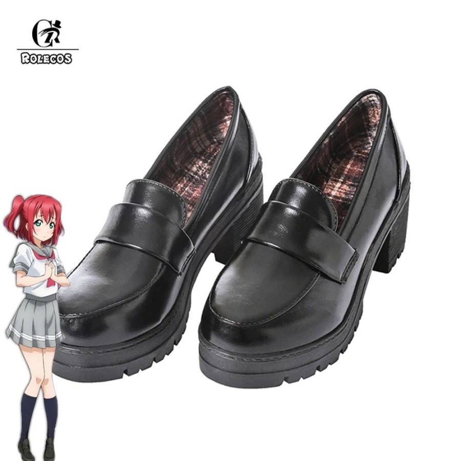 Fashion Kawaii Shop Shoes & Boots | Japanese Anime School Shoes Black