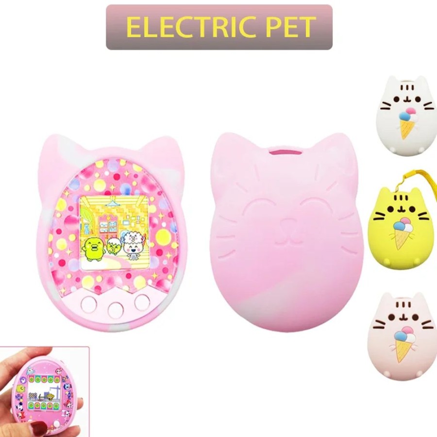 Home & Gadgets Kawaii Shop | Kawaii Pusheen Electronic Tamagotchi Virtual Pet And Cover Cases