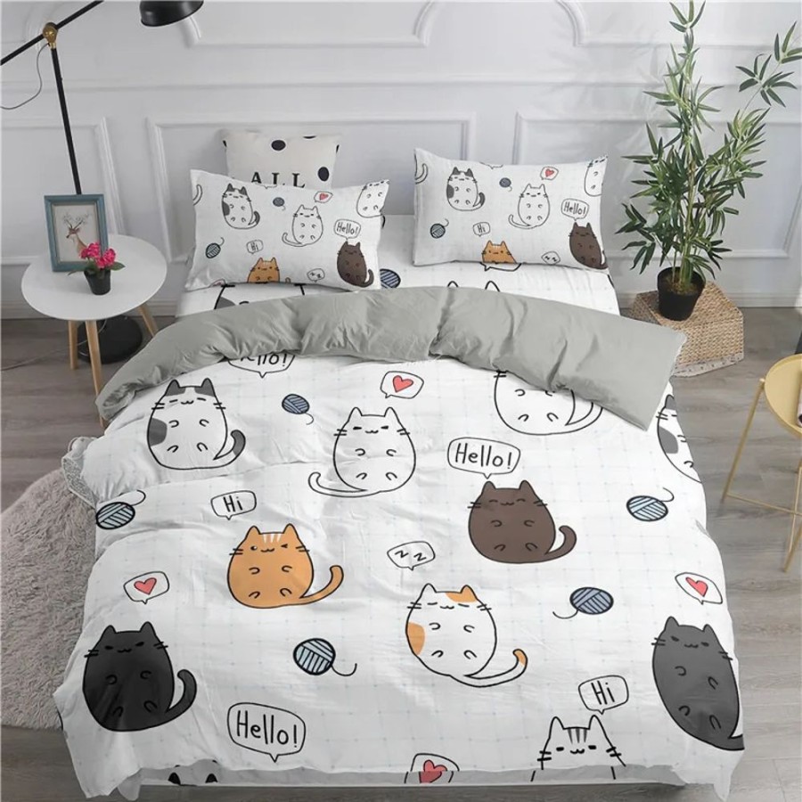 Home & Gadgets Kawaii Shop | Pusheen Kitty Bedding Set Sxj0506-5