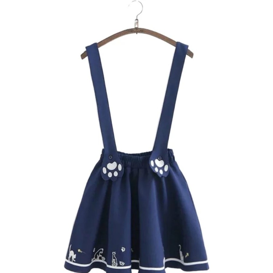 Fashion Kawaii Shop Skirts | Lolita Kitty Suspender Skirt