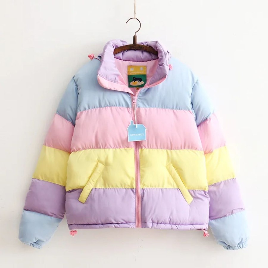 Fashion Kawaii Shop Coats & Jackets | Rainbow Paste Co Orfu Winter And Spring Jacket