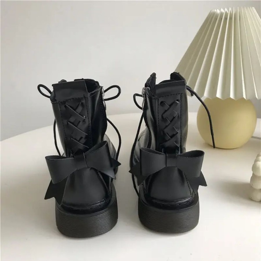 Fashion Kawaii Shop Shoes & Boots | Lolita Bow Ankle Boots