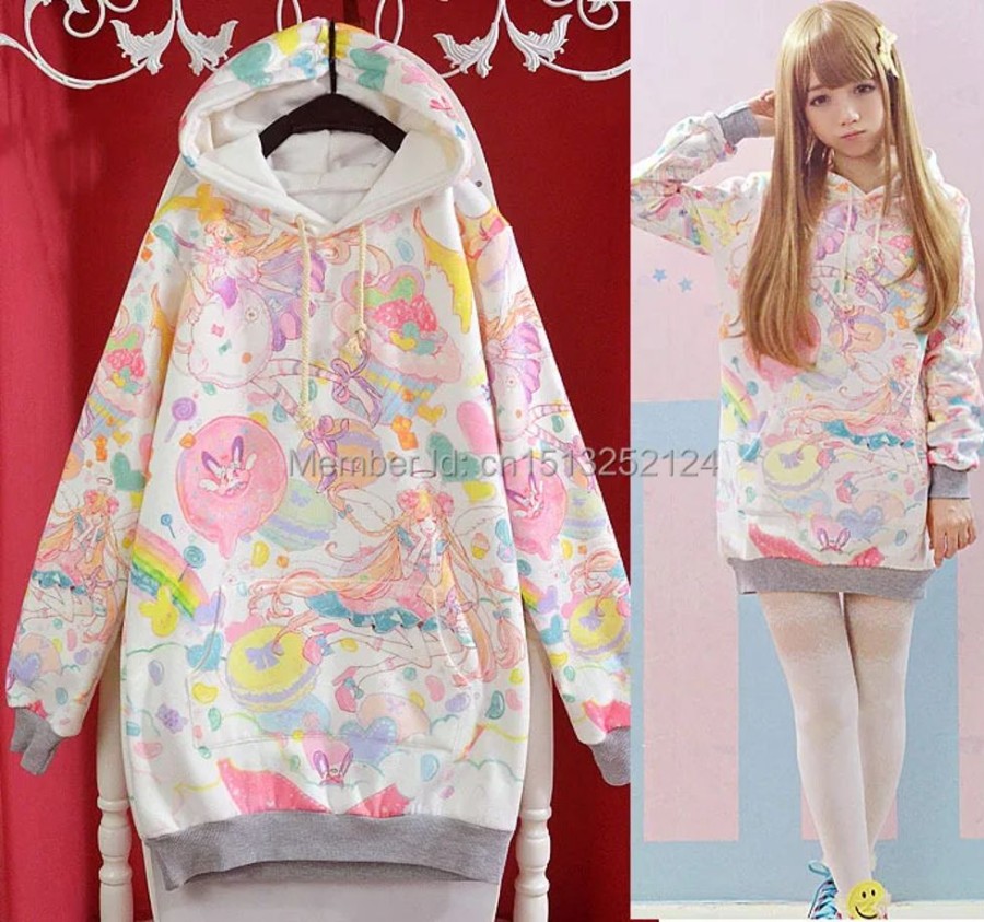 Fashion Kawaii Shop Sweaters & Hoodies | Colorful Kawaii Fairy Kai Hoodie