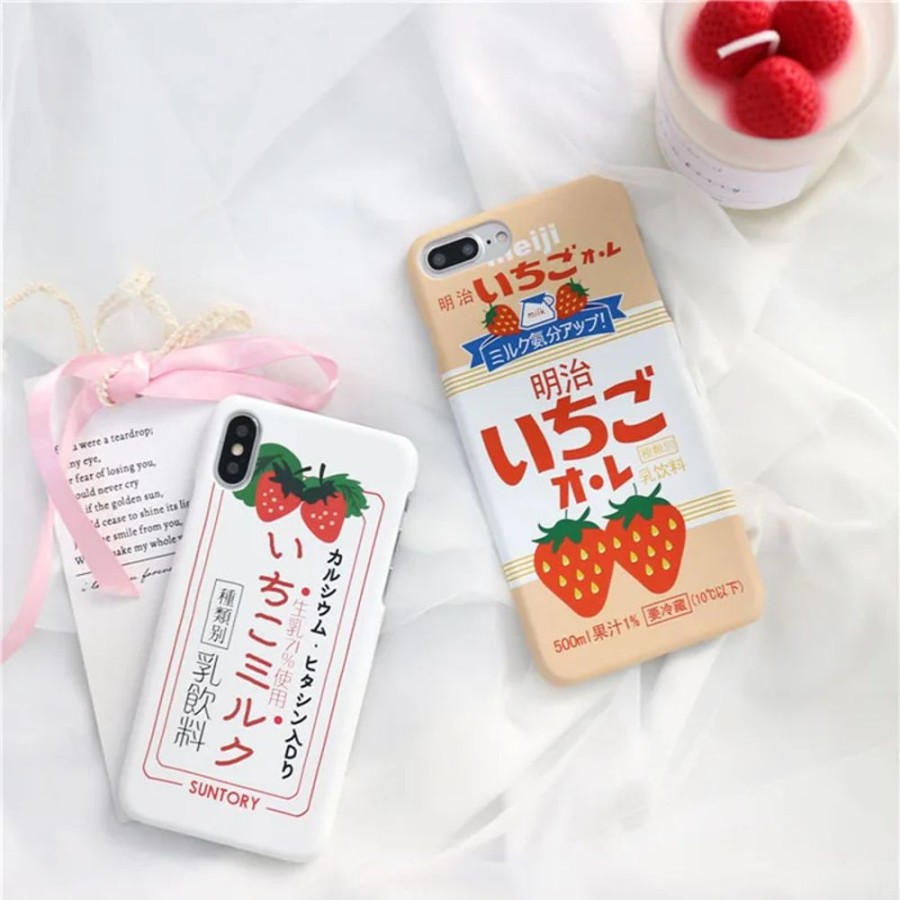 Home & Gadgets Kawaii Shop | Kawaii Strawberry Milk Iphone Case