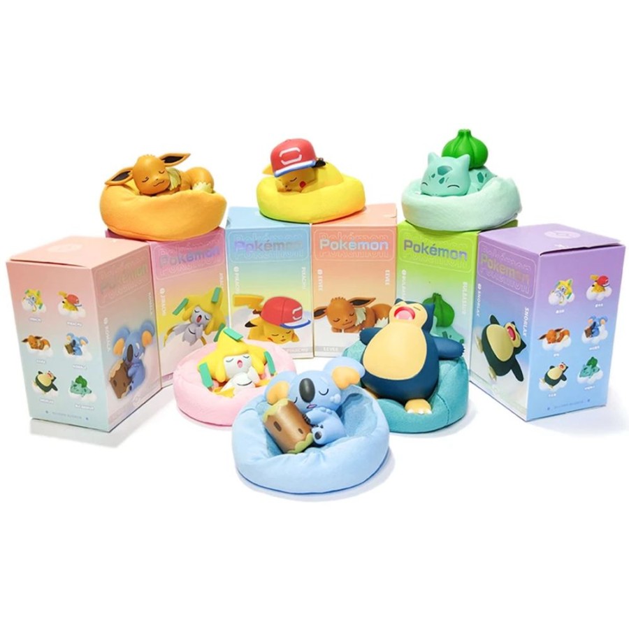 Toys Kawaii Shop | Sleeping Pokemon Starry Dream Series Figures With Plush Base